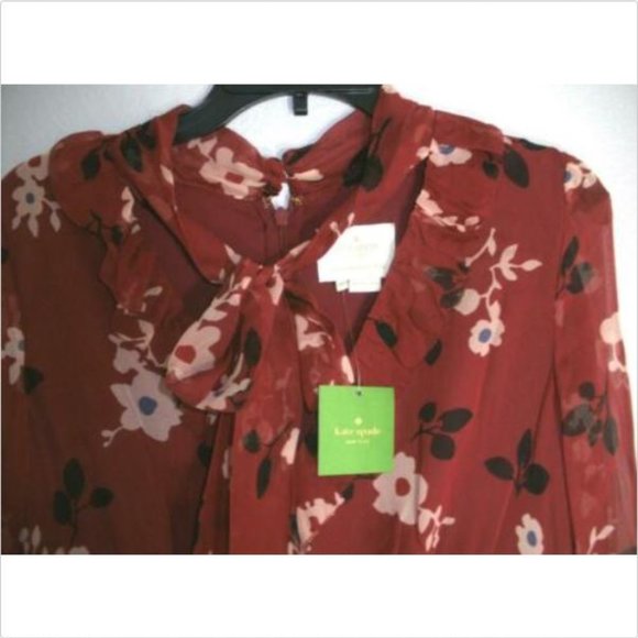 Kate Spade Camelia Chiffon Floral Mini Dress 10 - Picture 5 of 9